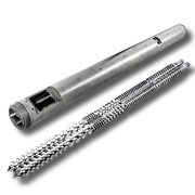Parallel twin-screw barrel